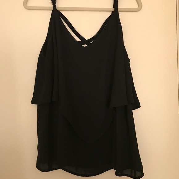 torrid Tops - Black double layer tank top